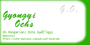 gyongyi ochs business card